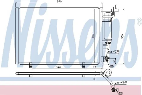 Радіатор кондиціонера NISSENS 940286