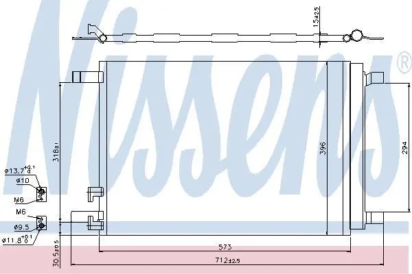 Радіатор кондиціонера Audi A3/Q2/Skoda Octavia III/Superb III/VW Golf VII/Passat 1.0-2.0 12- NISSENS 940319 (фото 1)