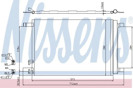 Радіатор кондиціонера Audi A3/Q2/Skoda Octavia III/Superb III/VW Golf VII/Passat 1.0-2.0 12- NISSENS 940319