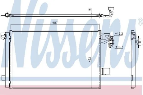 Радіатор кондиціонера T5 2.0TDI 09- NISSENS 940345