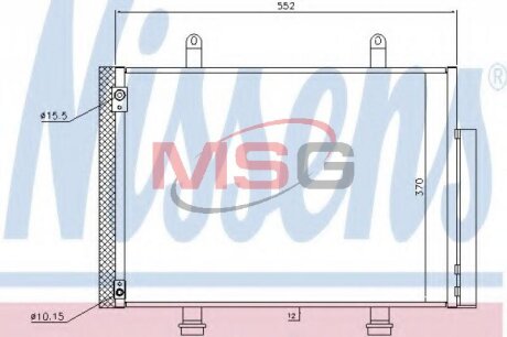 Фото конденсатор без хладогену NISSENS 940356 Конденсатор без хладогену NISSENS 940356