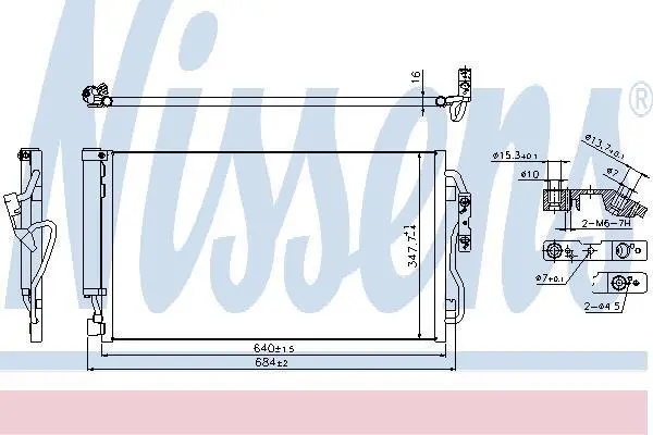 Радіатор кондиціонера BMW 1 (F20/F21)/2 (F23/F22)/3 (F30/F34/F31) 3.0 11- (MT) NISSENS 940357 (фото 1)