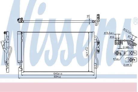 Радіатор кондиціонера BMW 1 (F20/F21)/2 (F23/F22)/3 (F30/F34/F31) 3.0 11- (MT) NISSENS 940357