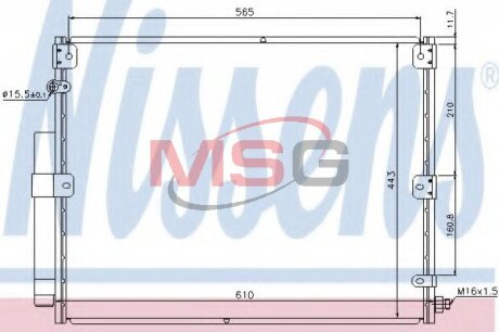 Фото радіатор кондиціонера NISSENS 940375 Радіатор кондиціонера NISSENS 940375