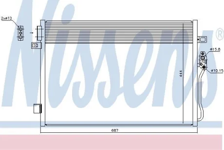 Радіатор кондиціонера NISSENS 940379