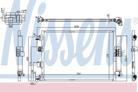 Радіатор кондиціонера C-MAX/FOCUS/TRANSIT 1.0-1.6 12- NISSENS 940463