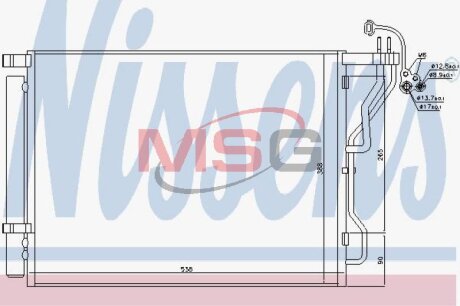 Радіатор кондиціонера NISSENS 940563