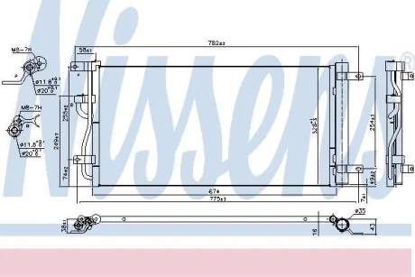 Радіатор кондиціонера (з осушувачем) Captiva/Antara A 2.0/2.2 CDTi 11- NISSENS 940569