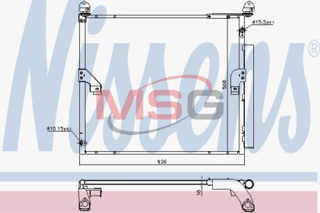 Фото конденсатор без хладогену NISSENS 940623 Конденсатор без хладогену NISSENS 940623
