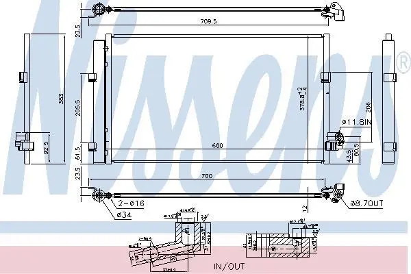 Радіатор кондиціонера First Fit NISSENS 940748 (фото 1)