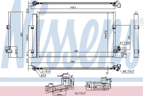 Радіатор кондиціонера First Fit NISSENS 940748