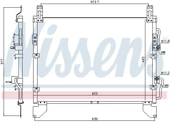 Радіатор кондиціонера SsangYoung Rexton 2.7Xdi 04-13 NISSENS 940805 (фото 1)