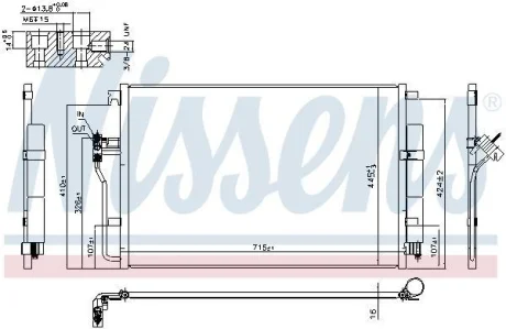 Радіатор кондиціонера SPRINTER 2.2-3.0 08-21 NISSENS 940826