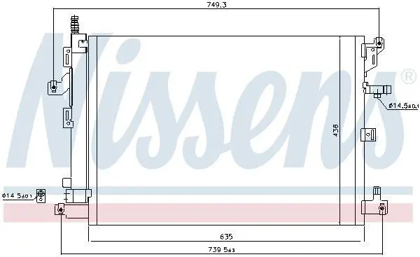 Радіатор кондиціонера (з осушувачем) Volvo XC90 05- NISSENS 940830 (фото 1)