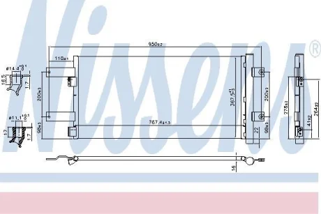 Радіатор кондиціонера First Fit NISSENS 941073