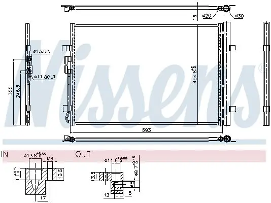 Радіатор кондиціонера ATLAS 2.0 TSI/3.6 FSI 16- NISSENS 941183 (фото 1)