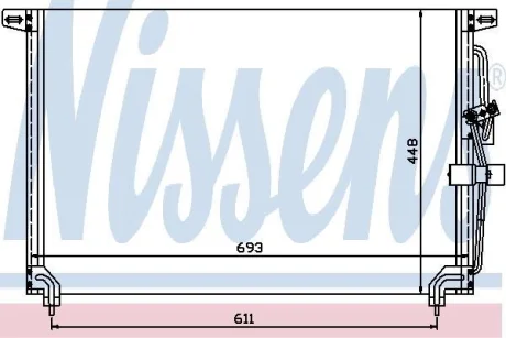 Радіатор кондиціонера NISSENS 94232