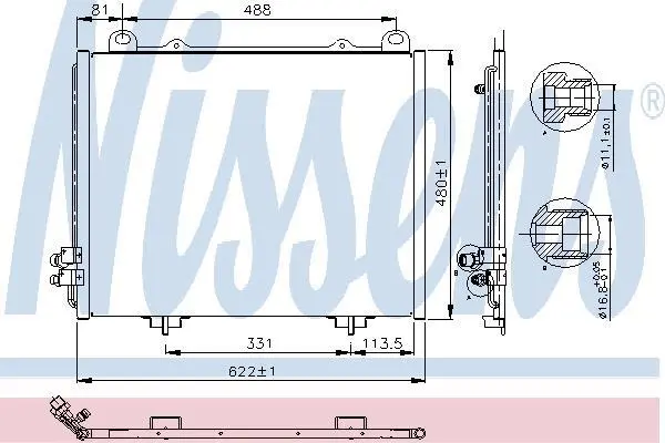 Радіатор кондиціонера E-Class (S210/W210) 2.0-5.5 95-03 NISSENS 94285 (фото 1)