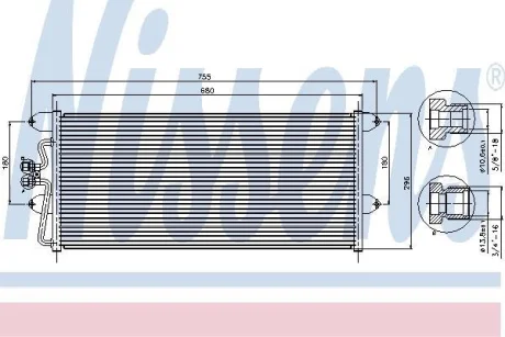 Радіатор кондиціонера VW T3/T4 1.6-2.8 79-03 NISSENS 94307