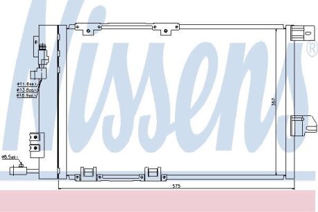 Радіатор кондиціонера First Fit NISSENS 94384