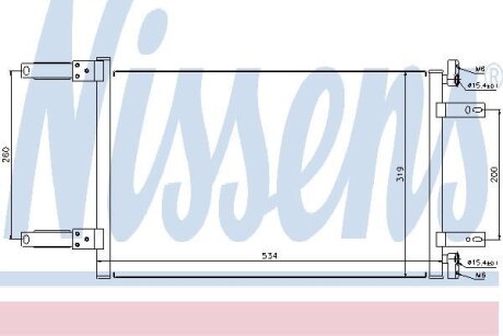 Конденсатор кондиціонера FIAT DOBLO 1.2-1.9D 03.01- NISSENS 94632