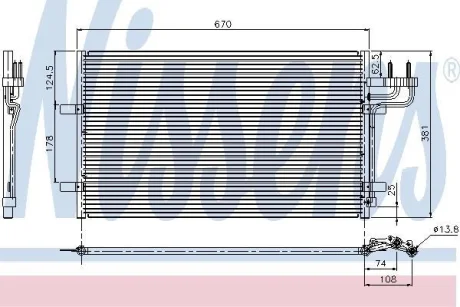 Конденсатор кондиціонера FOCUS C-MAX/FOCUS II 1.6i/1.4 i 16V 03- NISSENS 94663