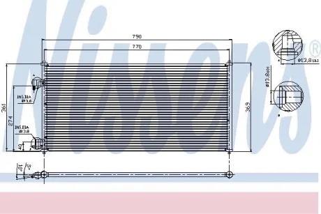 Радіатор кондиціонера Connect 1.8i/TDCi 02- NISSENS 94664