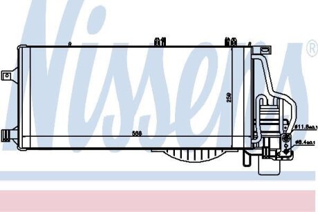 Фото конденсатор без хладогену NISSENS 94722 Конденсатор без хладогену NISSENS 94722
