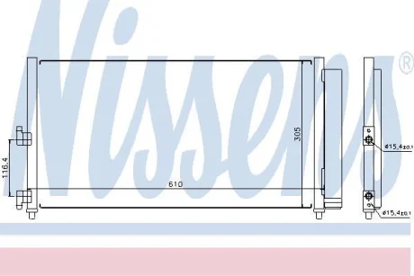 Радіатор кондиціонера Doblo 1.3/1.9 JTD/D Multijet 03- NISSENS 94727