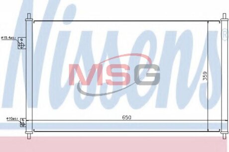 Фото конденсатор без хладогену NISSENS 94771 Конденсатор без хладогену NISSENS 94771