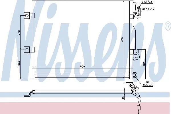 Радіатор кондиціонера First Fit NISSENS 94858 (фото 1)