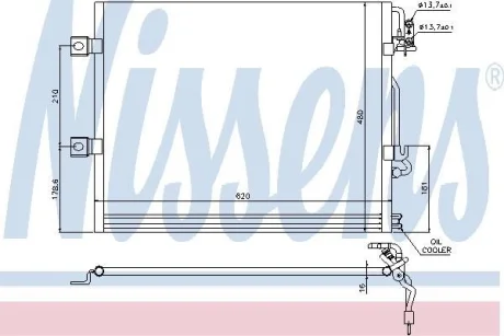 Радіатор кондиціонера First Fit NISSENS 94858