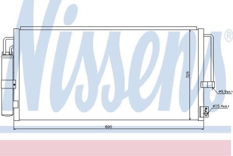Фото конденсатор без хладогену NISSENS 94884 Конденсатор без хладогену NISSENS 94884