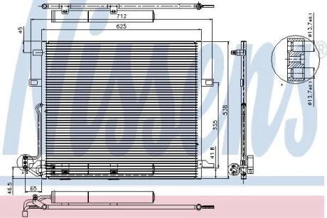 Конденсатор кондиціонера GL/ML-CLASS W 164 06- NISSENS 94897