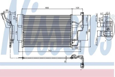 Радіатор кондиціонера MAZDA 3(BK)/5(CR) 1.8 i 16V 03- NISSENS 94902