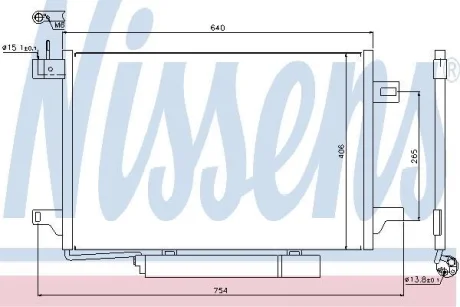Радіатор кондиціонера W169/W245 04-12 NISSENS 94910