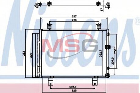 Радіатор кондиціонера NISSENS 94950