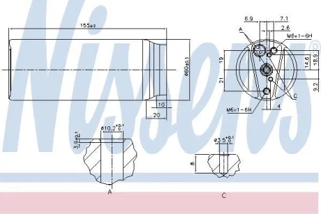 Осушувач кондиціонера TOYOTA Camry 91- NISSENS 95063
