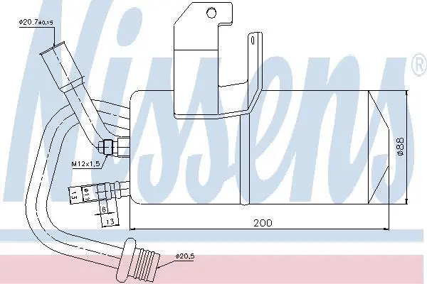 Осушувач кондиціонера FIESTA V/FUSION (JU_) 1.25-1.6 01-12 NISSENS 95317 (фото 1)