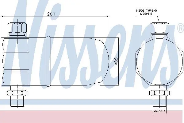 Осушувач кондиціонера PASSAT/A4/A6 1.6-4.2 94-05 NISSENS 95324 (фото 1)