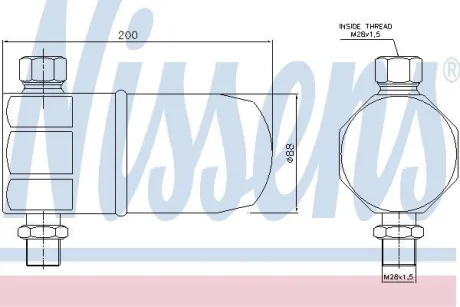 Осушувач кондиціонера PASSAT/A4/A6 1.6-4.2 94-05 NISSENS 95324