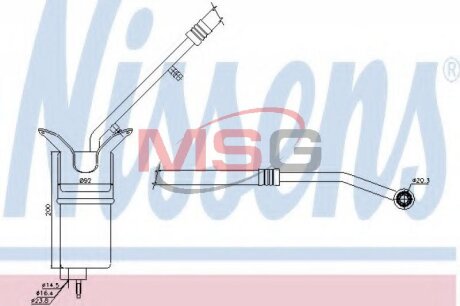 Фото осушувач кондиціонера NISSENS 95330 Осушувач кондиціонера NISSENS 95330