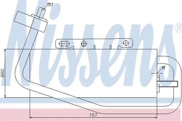 Осушувач кондиціонера Signum/Vectra/Croma 1.6-2.2/3.0i 02- NISSENS 95338 (фото 1)