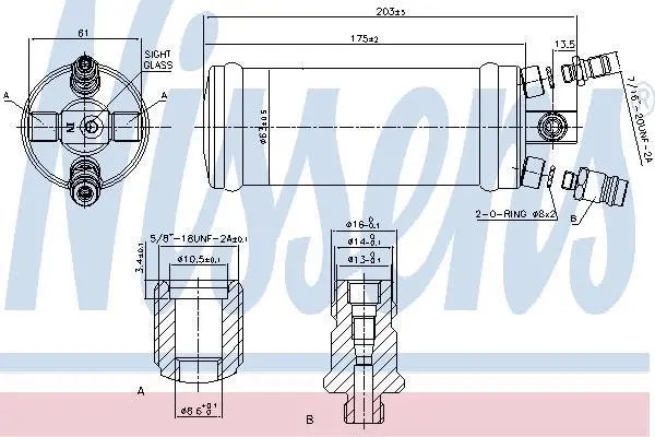 Осушувач кондиціонера DAF 65/75/85/CF/XF 92- NISSENS 95344 (фото 1)