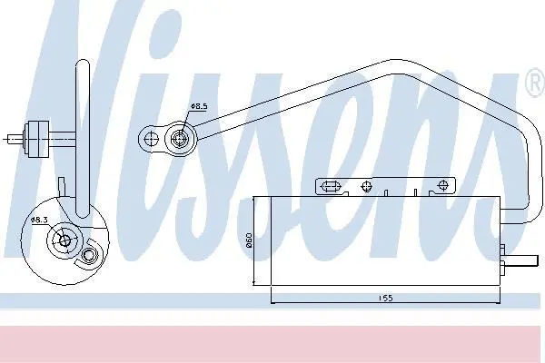 Осушувач кондиціонера Signum/Vectra/Croma 1.9 CDTi 04- NISSENS 95447 (фото 1)