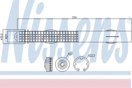 Осушувач кондиціонера BMW 5 (F10/11)/7 (F01-04)/X5 (E70/F15/85) 2.0-6.0 06-19 NISSENS 95467