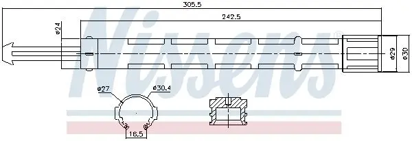 Осушувач кондиціонера JUMPER II/BOXER/DUCATO 2.0-3.0 Hdi/D 06- NISSENS 95514 (фото 1)