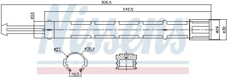 Осушувач кондиціонера JUMPER II/BOXER/DUCATO 2.0-3.0 Hdi/D 06- NISSENS 95514