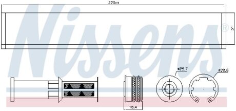 Осушувач кондиціонера OCTAVIA III/PASSAT 1.4-2.0 12- NISSENS 95598