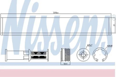 Осушувач кондиціонера OCTAVIA III/PASSAT 1.4-2.0 12- NISSENS 95598